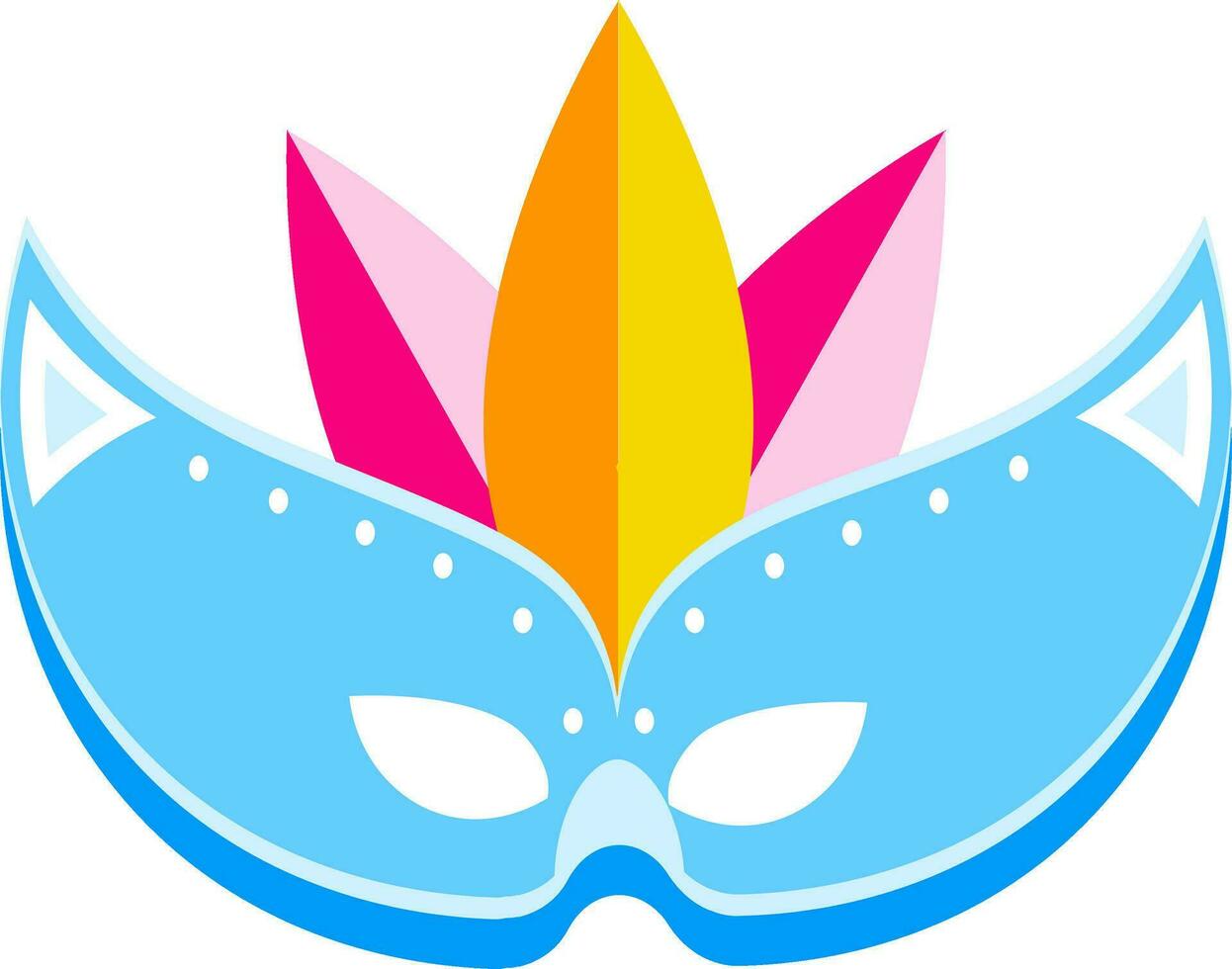 Beautiful feather mask icon in flat style. vector