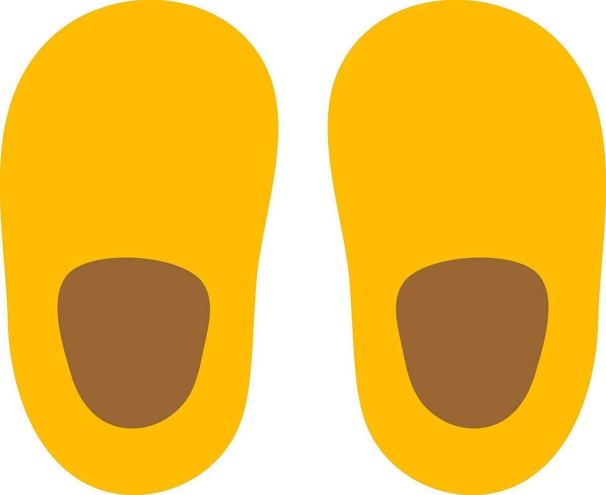 amarillo Zapatos icono en blanco antecedentes. vector