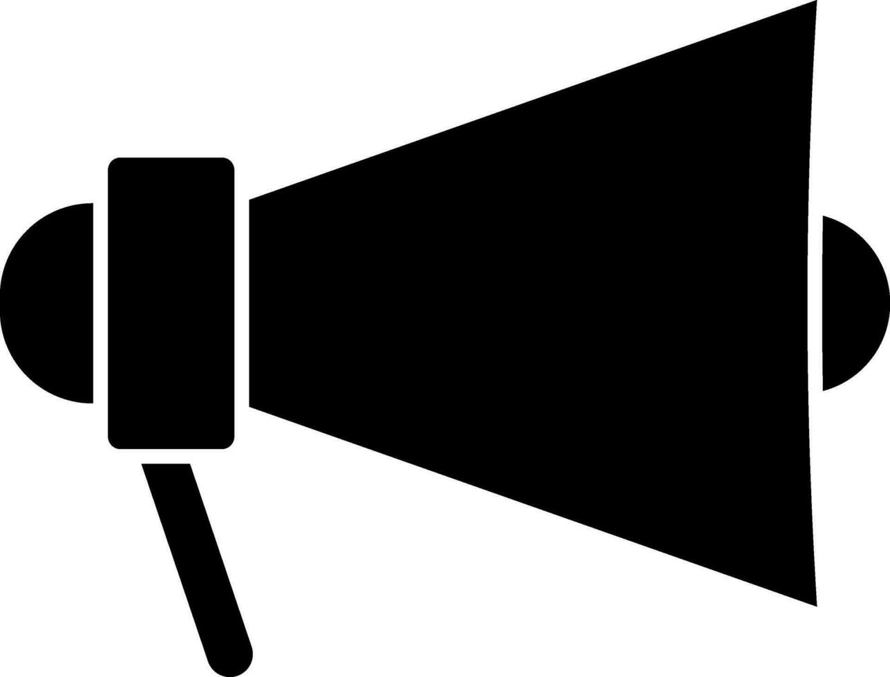 Illustration of megaphone glyph icon. vector