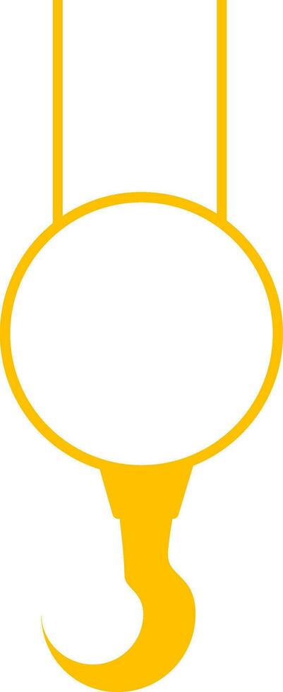 Crane hook illustrtaion in flat style. vector
