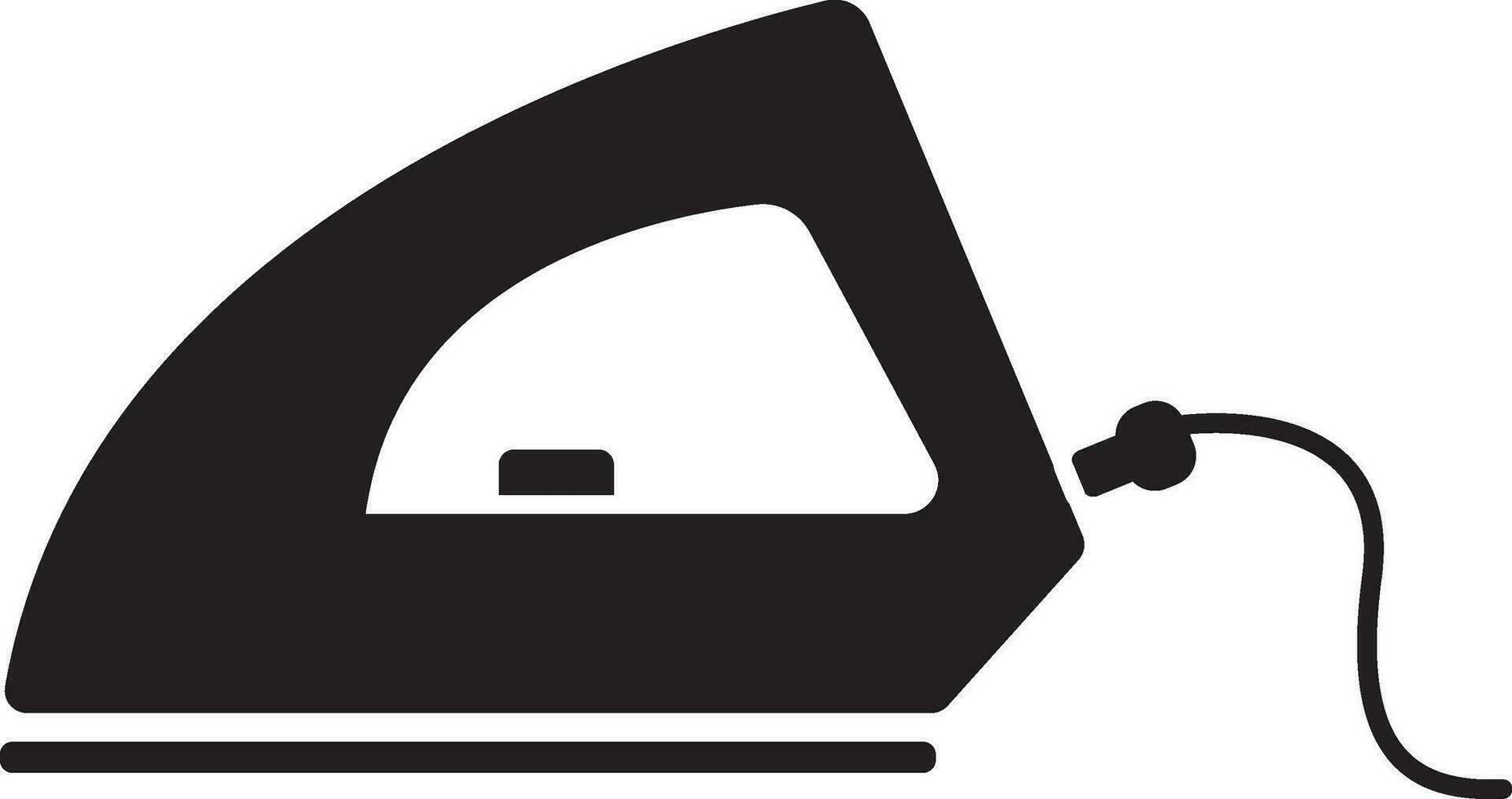 Illustration of steam iron icon in flat style. vector