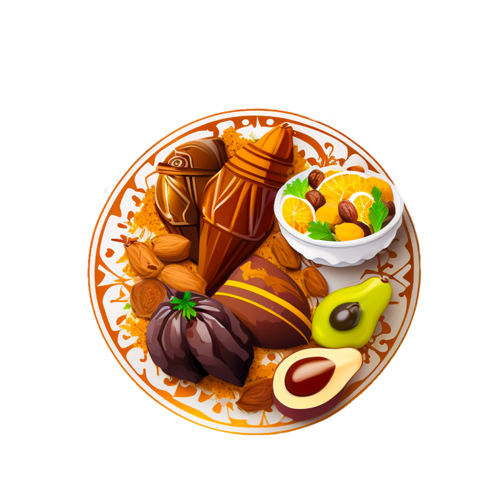 Colorful Ramadan Kareem Decorations For Iftar Party png