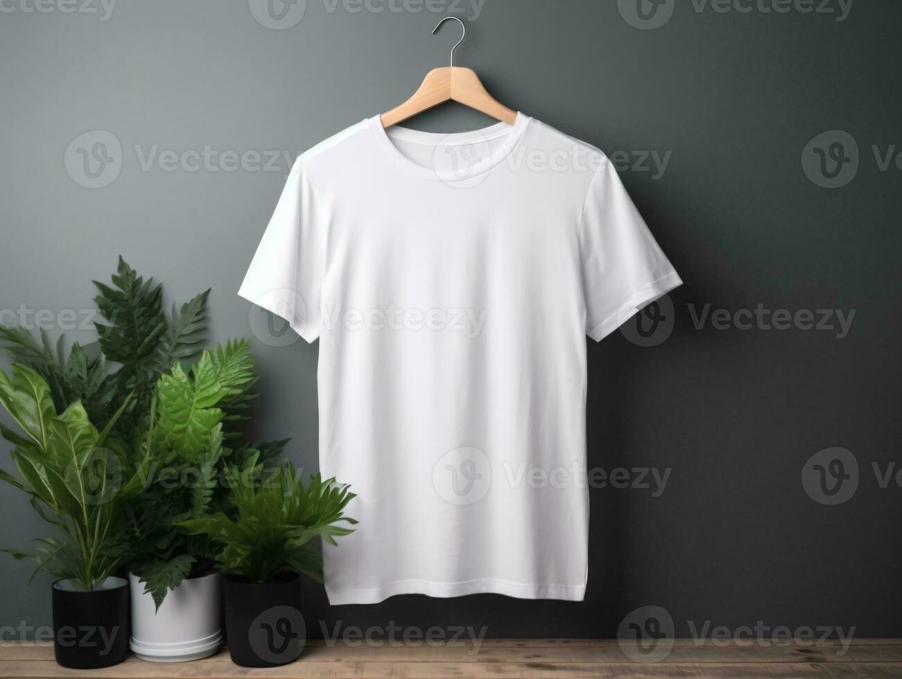 Commercial white t-shirt mockup photo