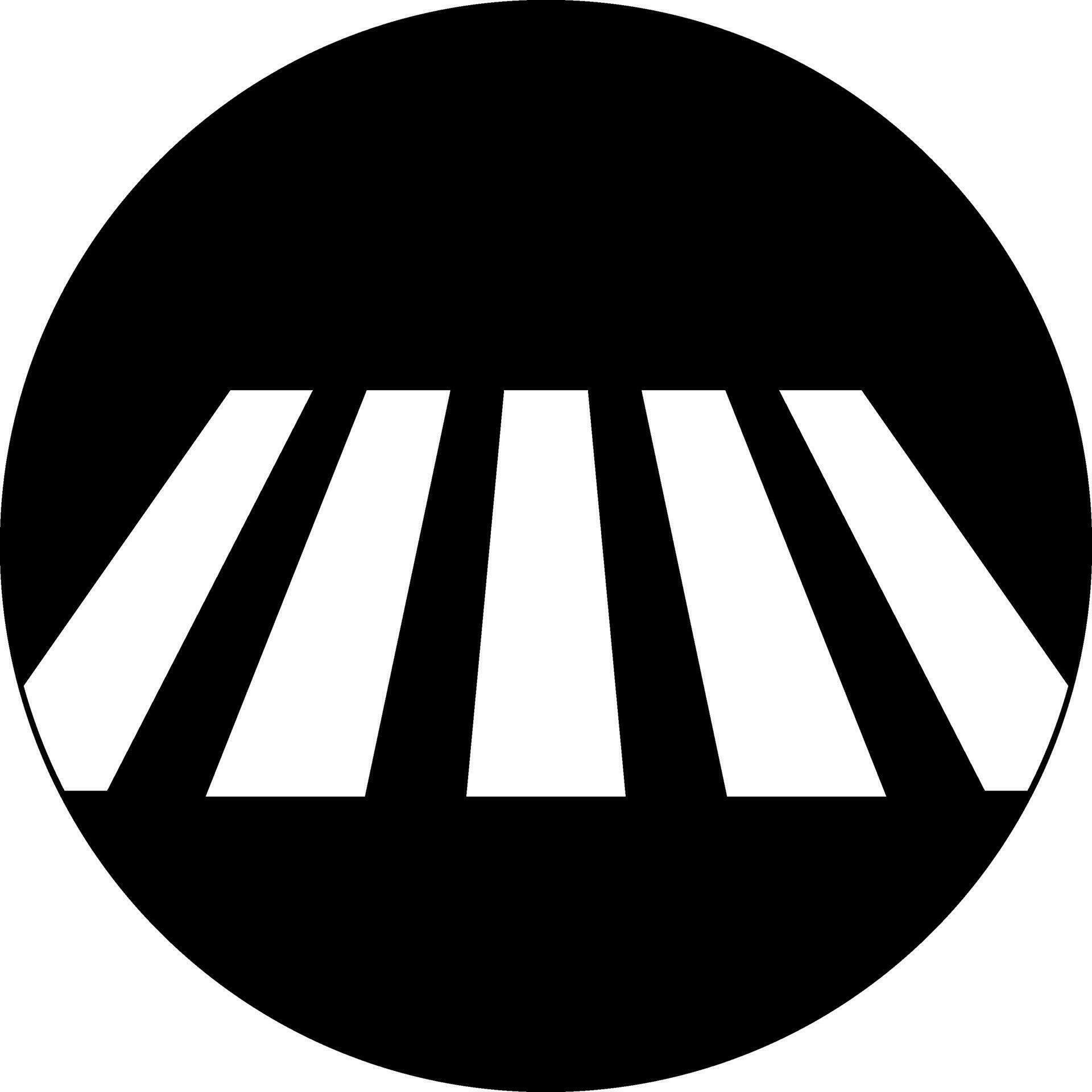 black and white illustration of zebra crossing road icon. 25289454