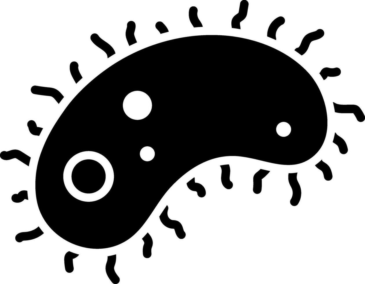 Bacteria glyph icon or symbol. vector