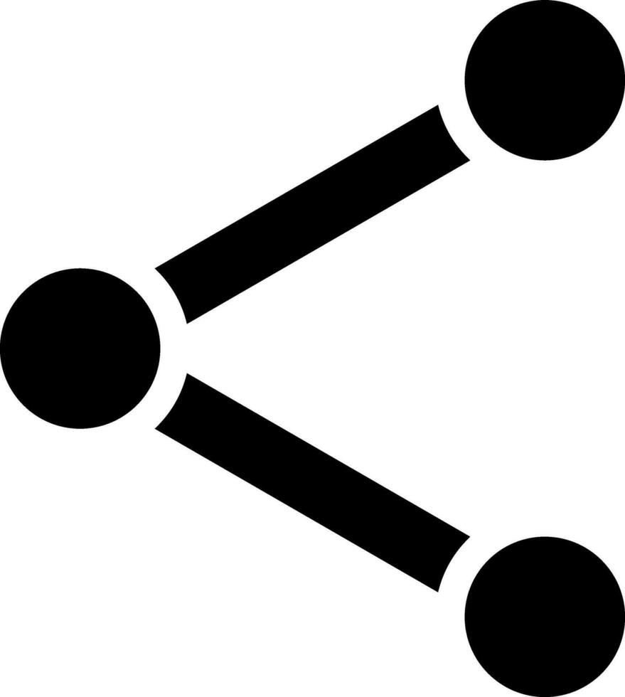 Glyph share icon in flat style. vector