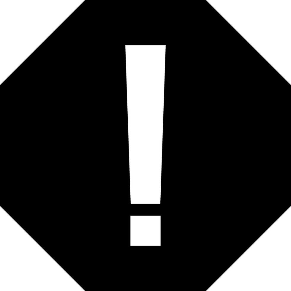 Warning icon or symbol in black and white color. vector