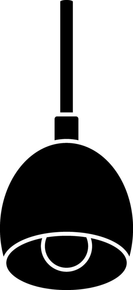 Hanging Lamp Icon In black and white Color. vector