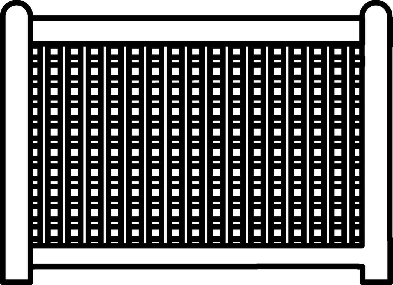 Football Gate Or Goal Net Icon In Line Art. vector