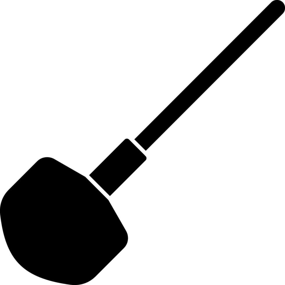Flat Style Shovel Icon In Black Color. vector