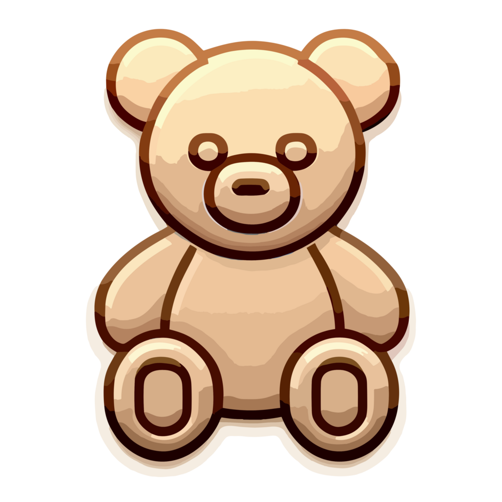 teddy beer clip art transparant achtergrond, ai generatief png