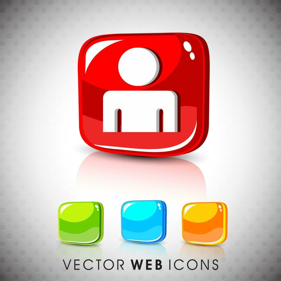 Glossy web icons vector