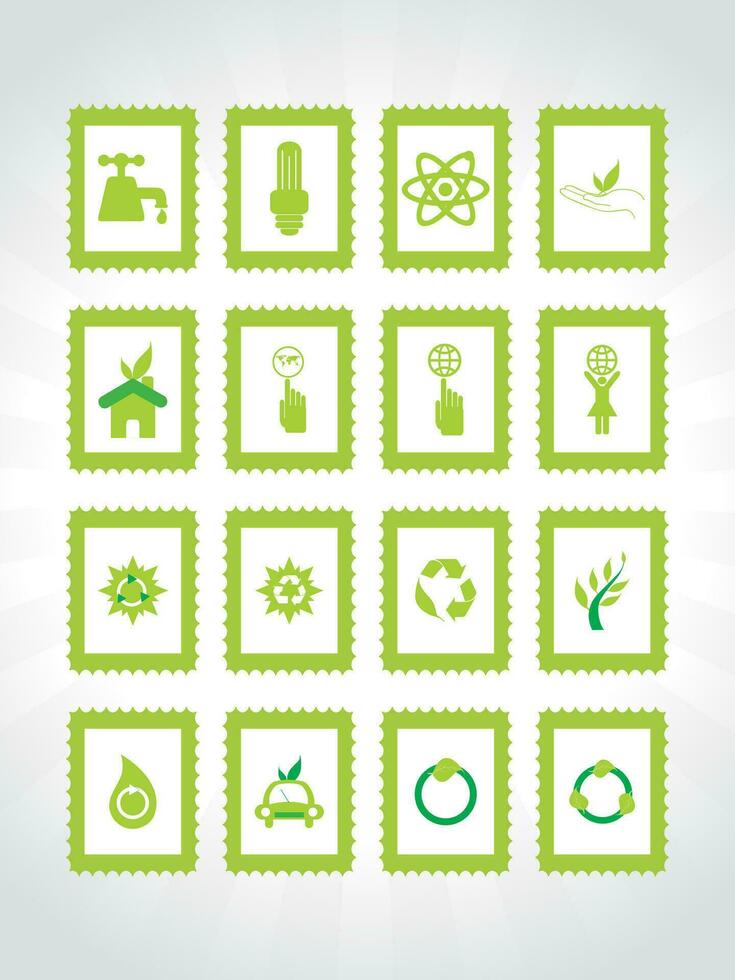 blanco antecedentes con conjunto de lustroso naturaleza iconos, vector ilustración