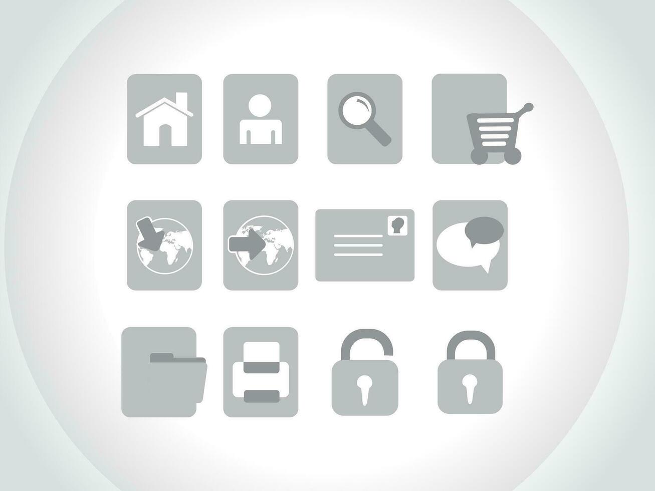 web mail icons set for websites, web applications. email applications or server Icons. vector