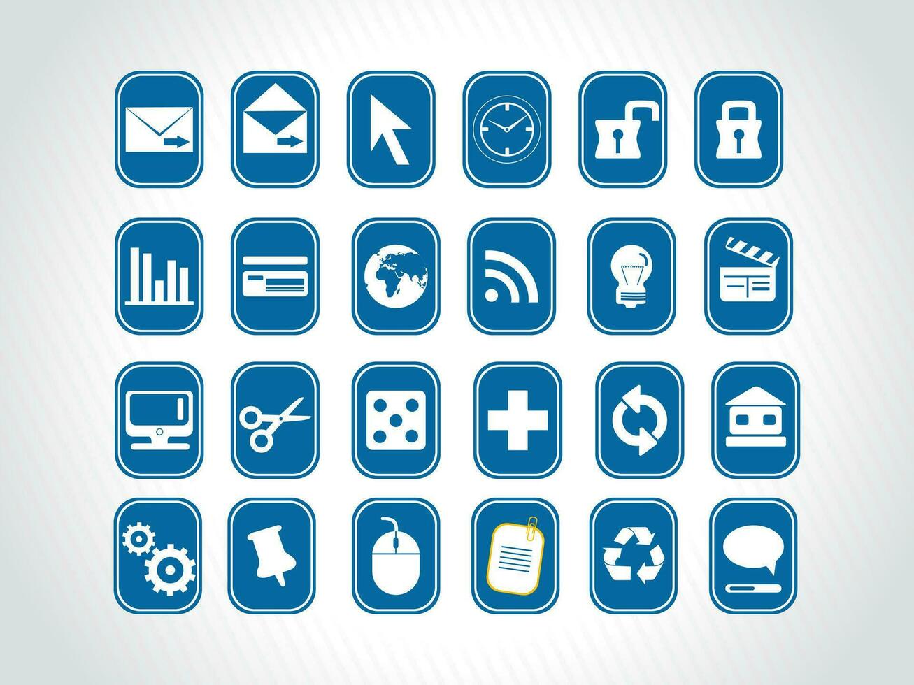 web mail icons set for websites, web applications. email applications or server Icons. vector