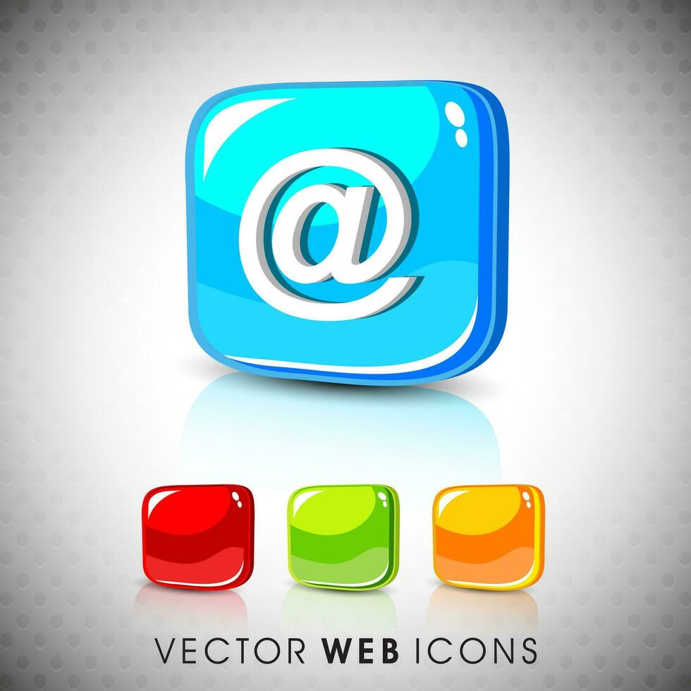 Glossy Web Icons. vector