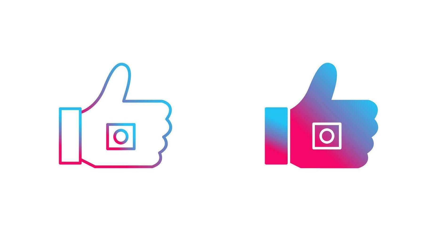 Unique Like Marketing Vector Icon