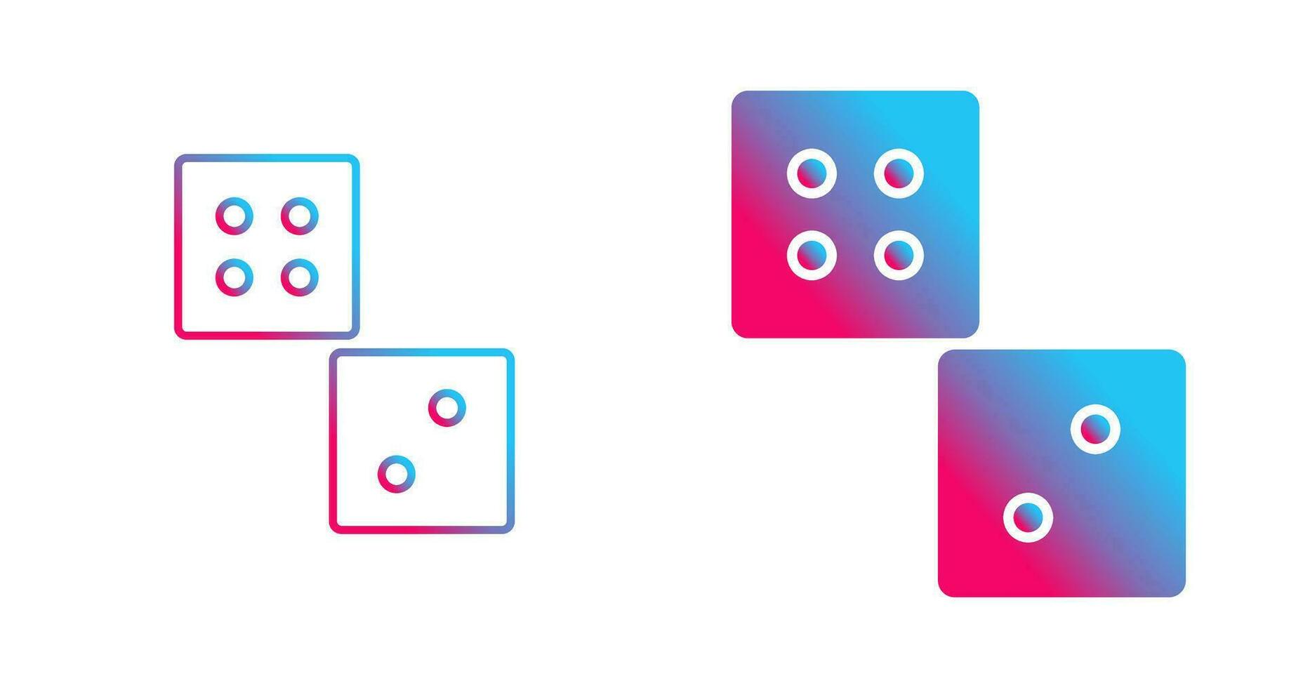 Unique Dice Vector Icon