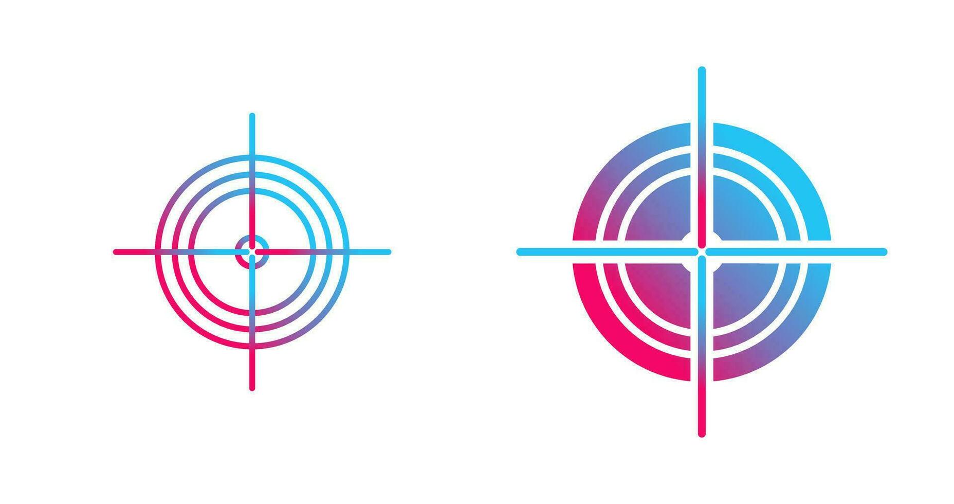 Unique Target Vector Icon