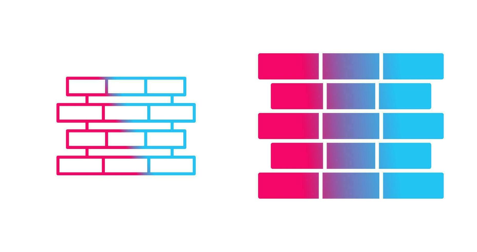 Unique Bricks Vector Icon