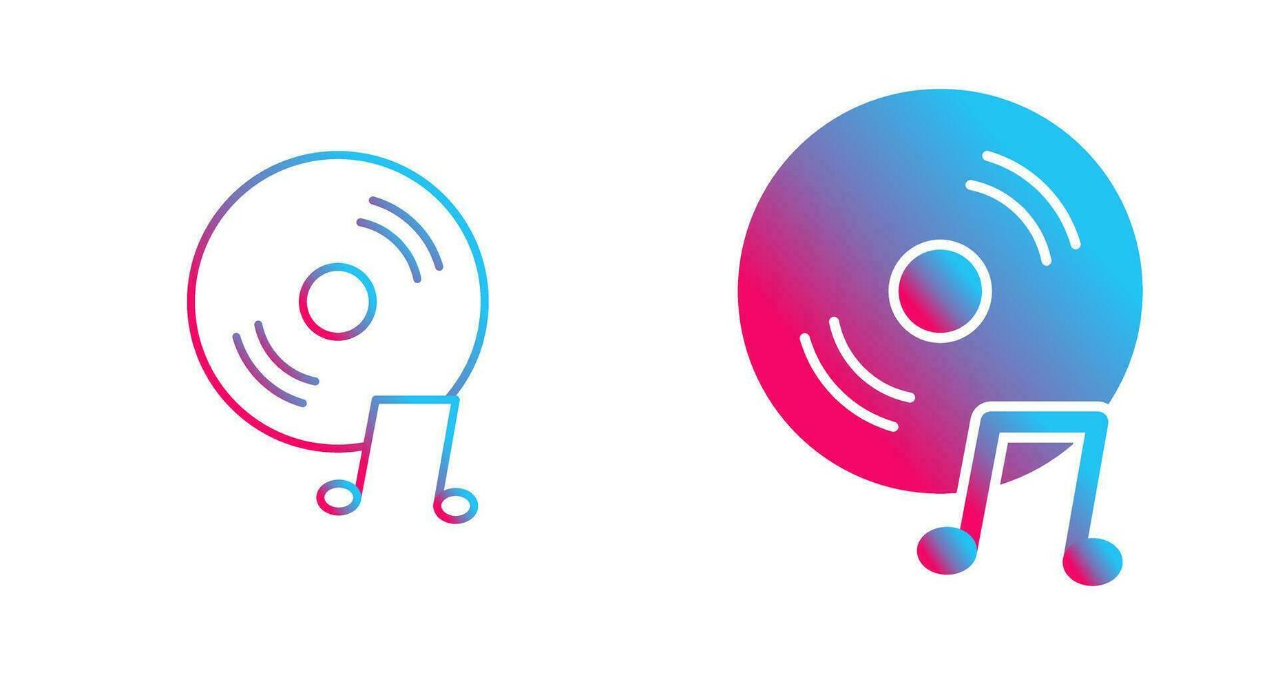 Unique Music CD Vector Icon