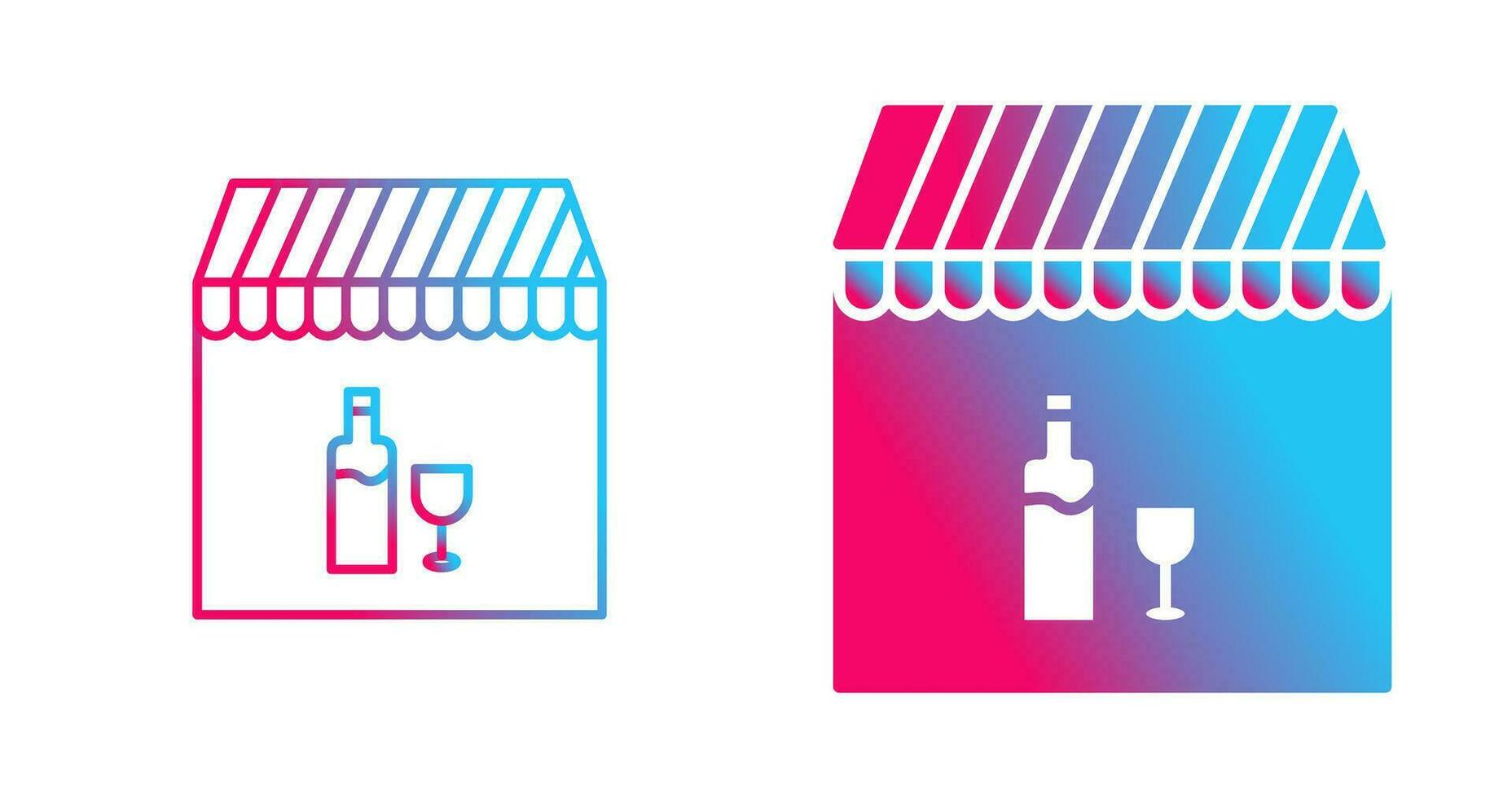 Unique Cafe and Bar Vector Icon
