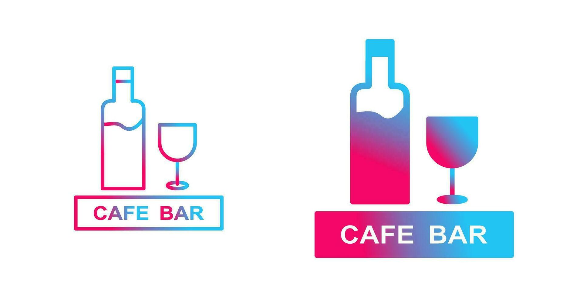 Unique Drinks Cafe Vector Icon