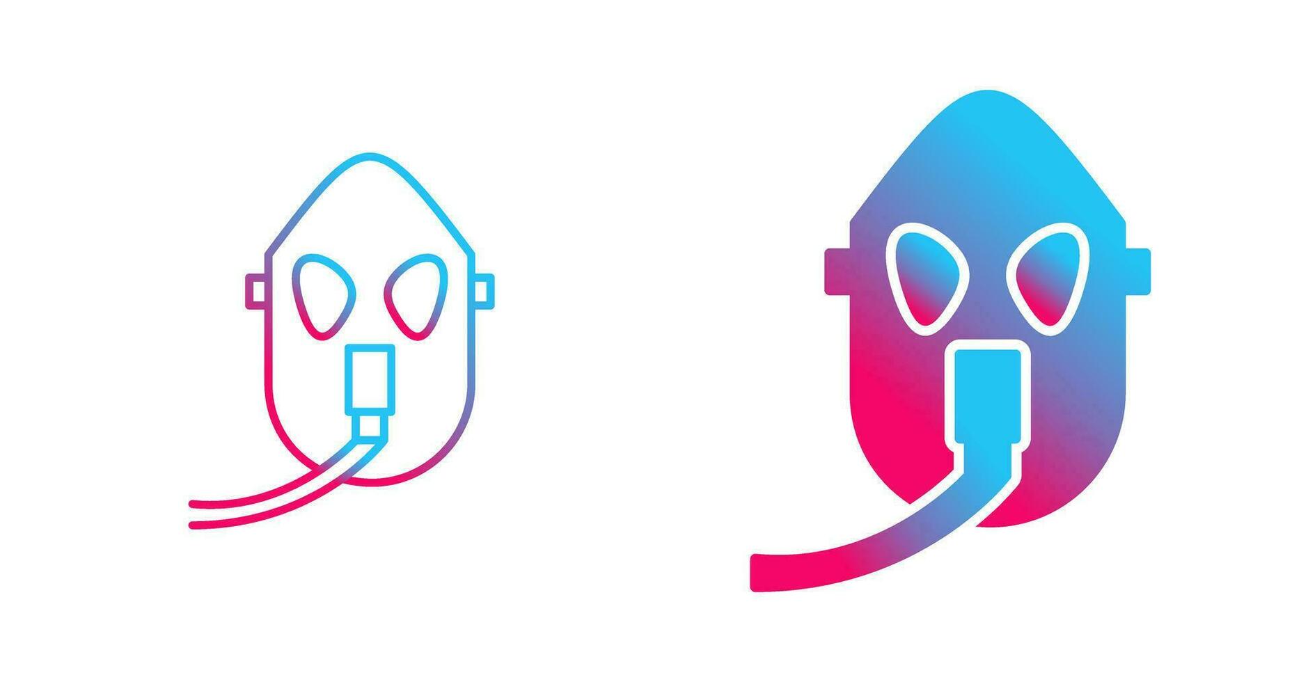 Unique Oxygen Mask Vector Icon