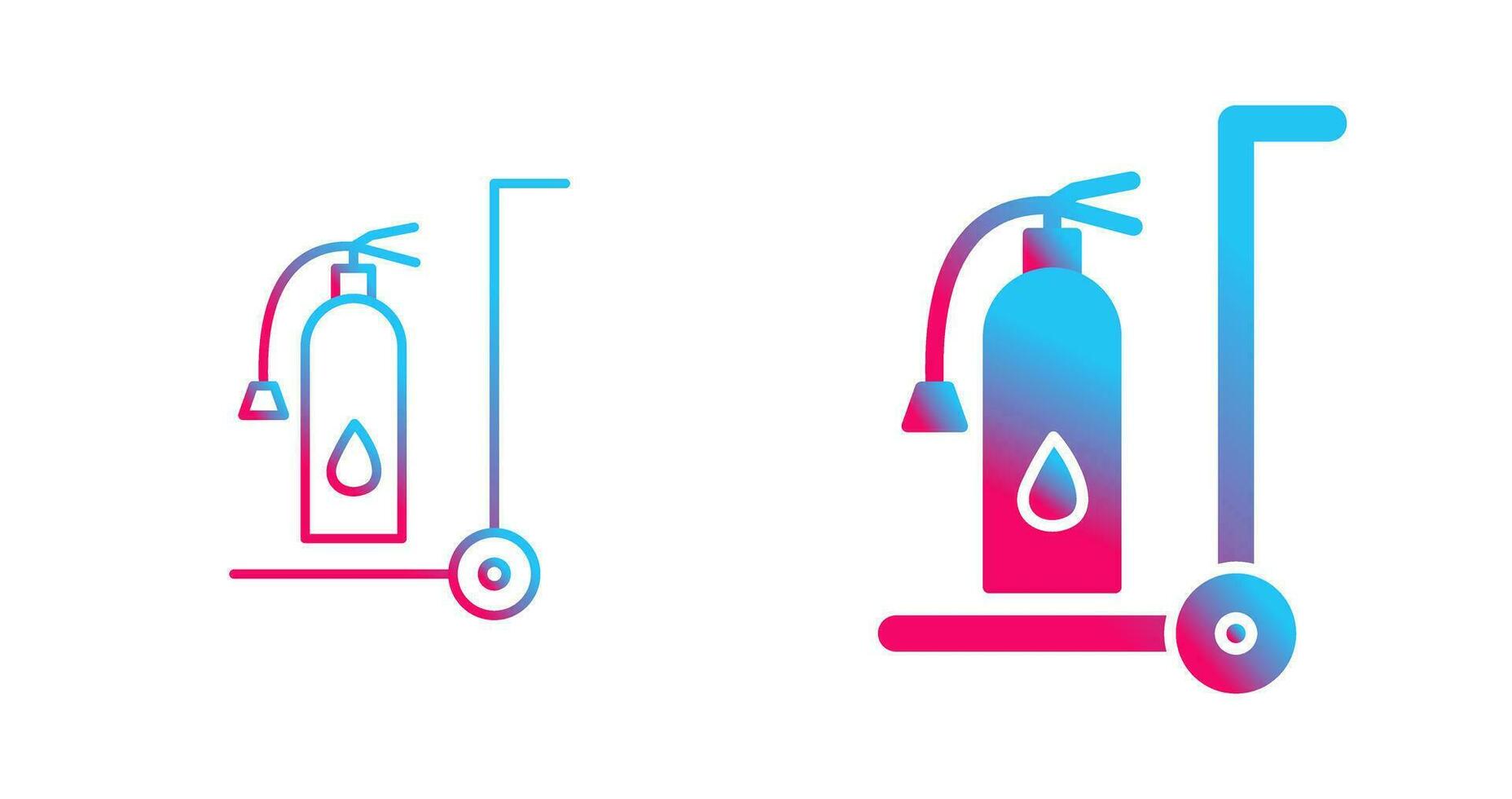 Unique Moveable Extinguisher Vector Icon