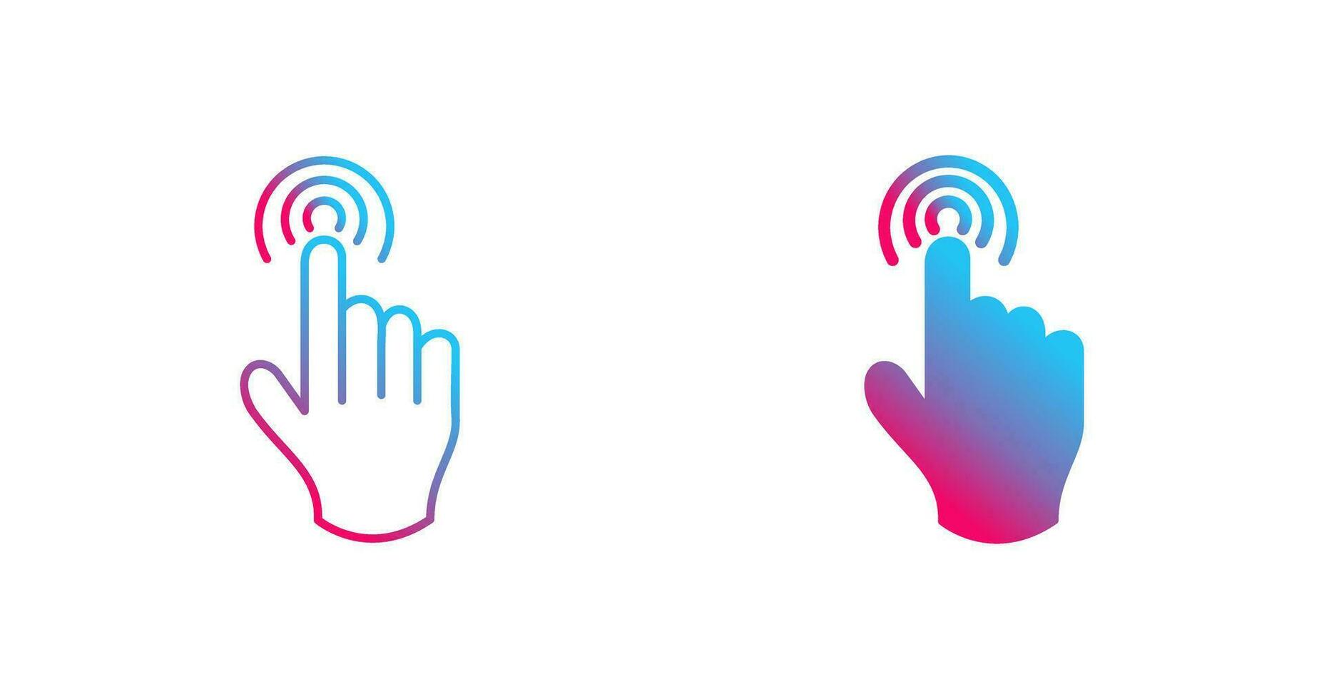 Danger of Hand Press Vector Icon