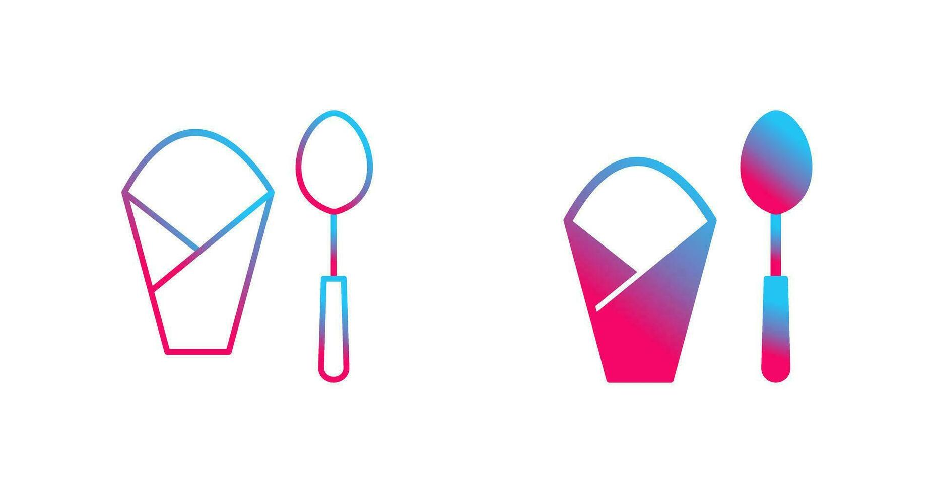 Spoon and Napkin Vector Icon