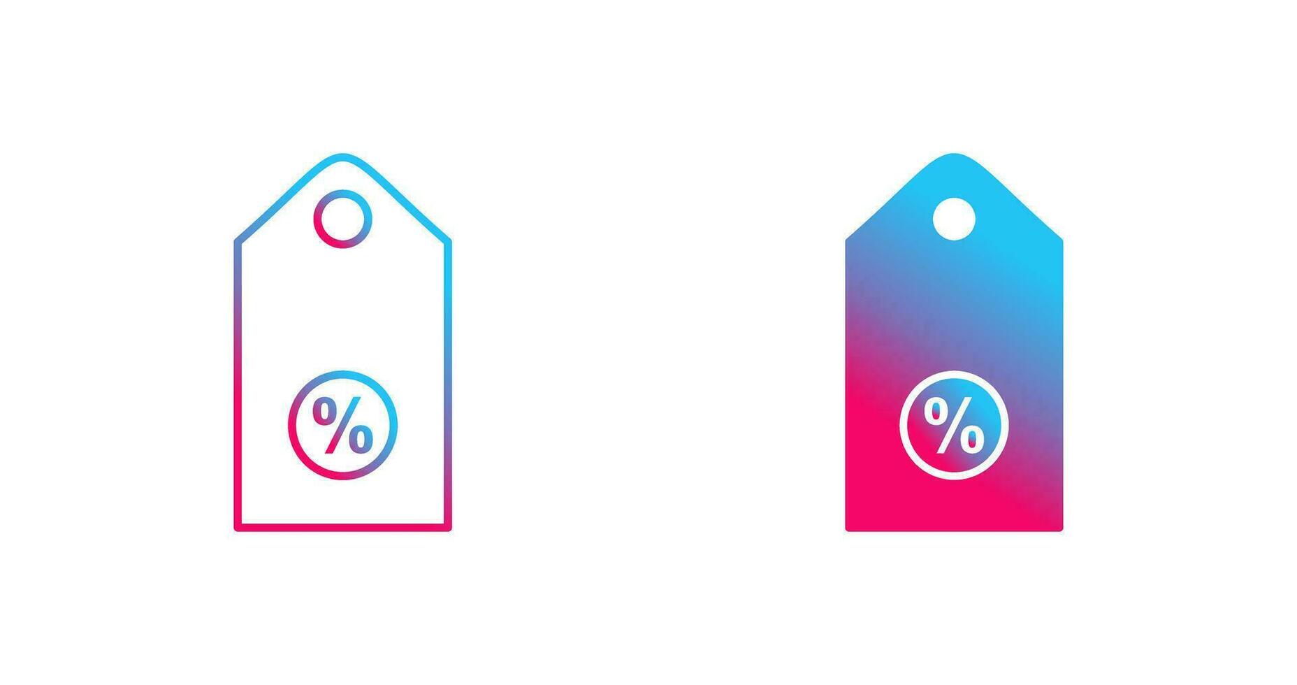 Unique Discount Tag II Vector Icon