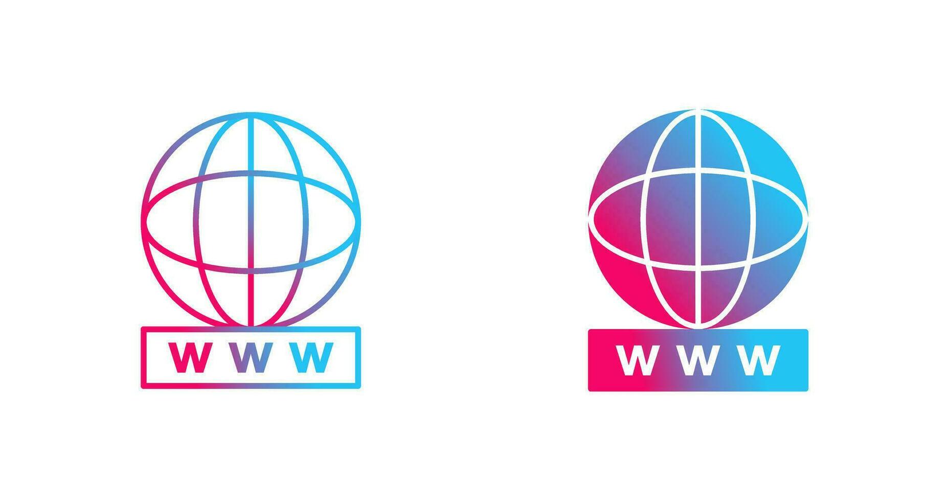 Unique World Wide Web Vector Icon