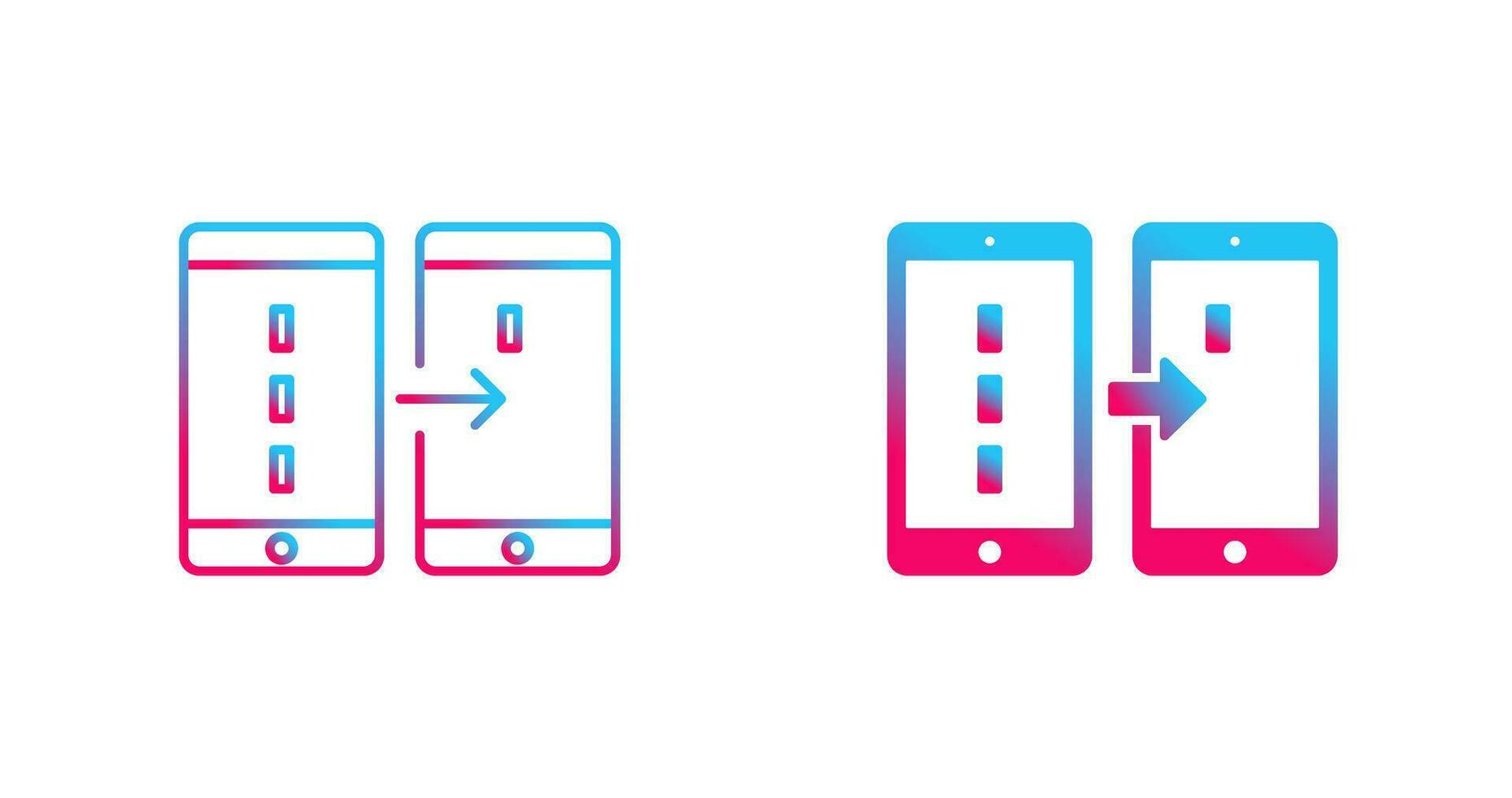 Unique Data Transfer Vector Icon