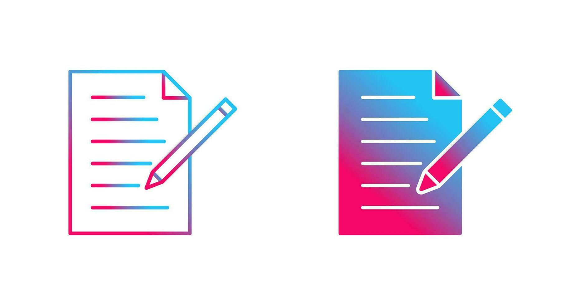 Unique Edit Document Vector Icon