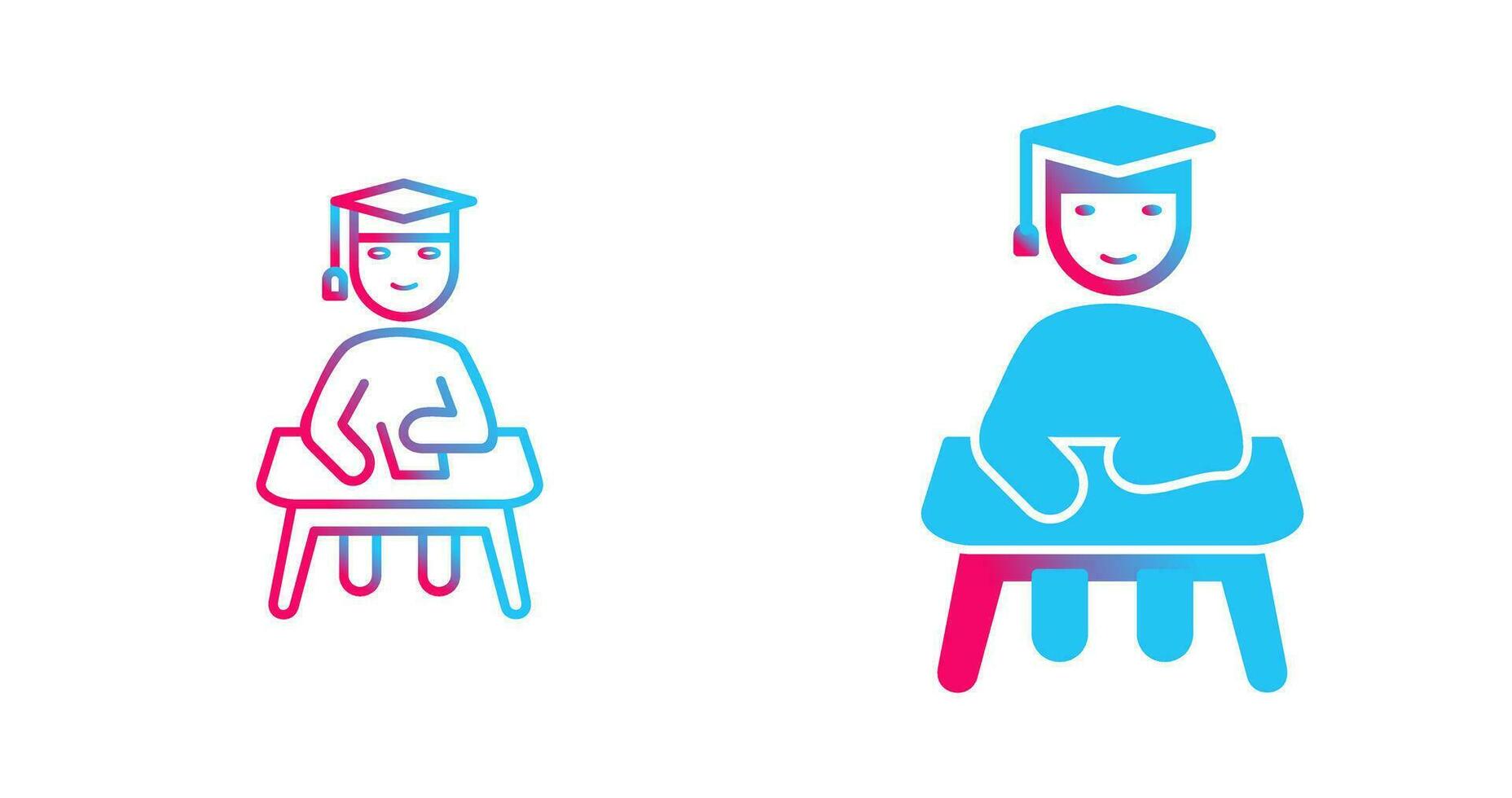 Unique Studying on Desk Vector Icon