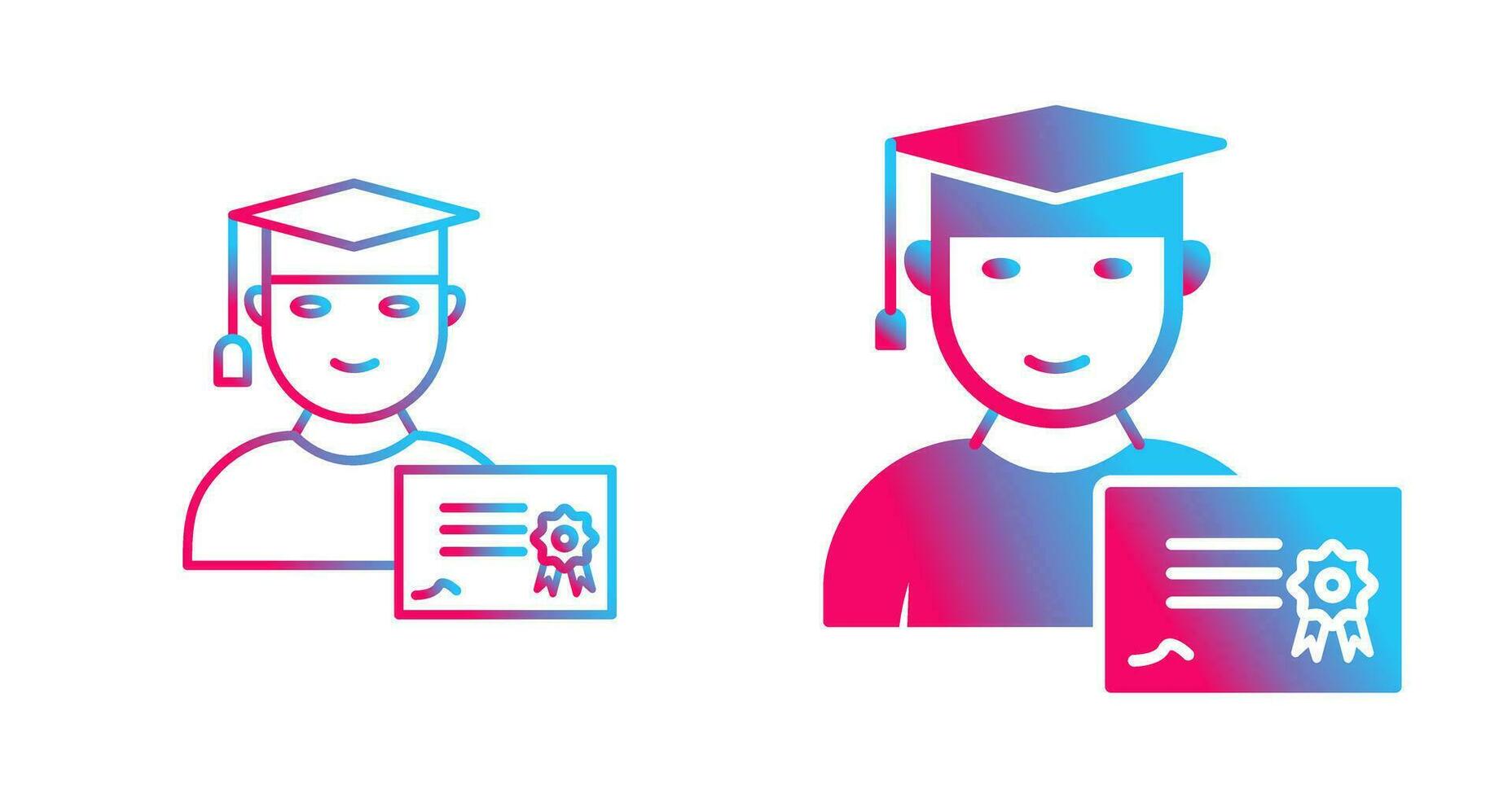 Unique Receiving Diploma Vector Icon