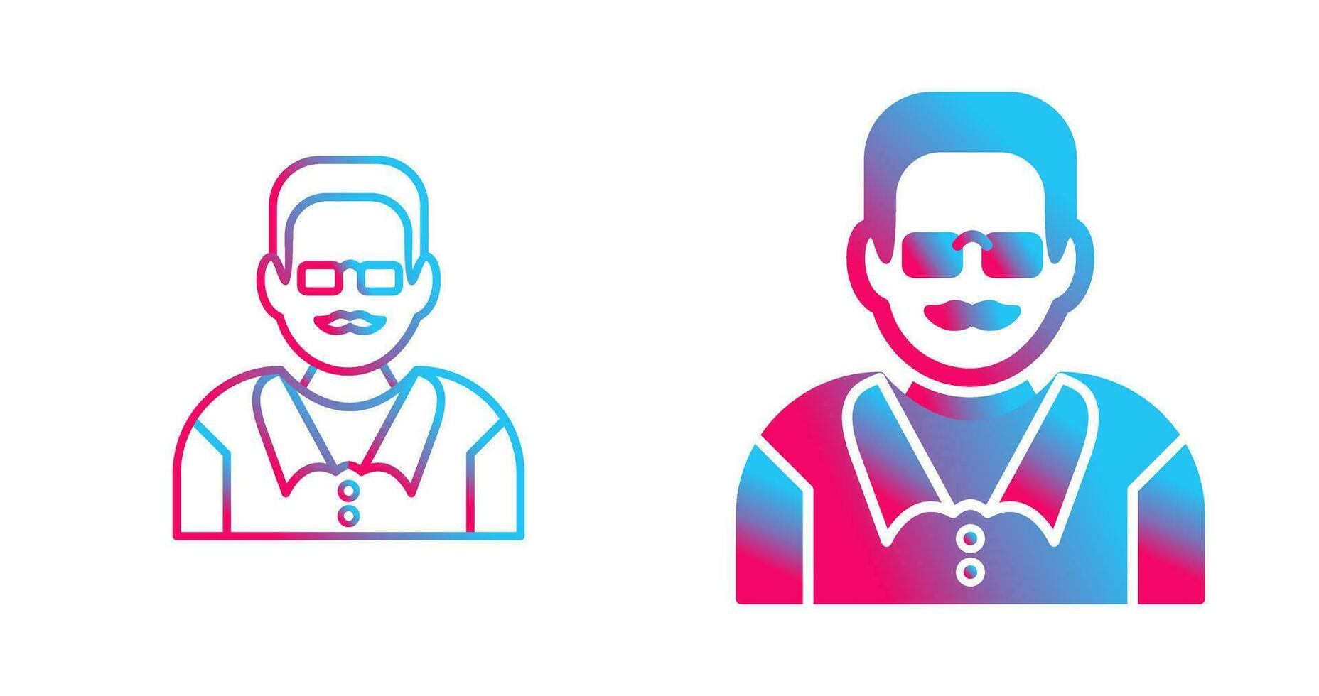 Unique Male Professor Vector Icon