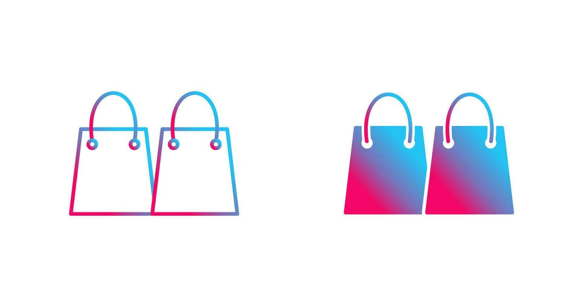 Unique Shopping Bags Vector Icon