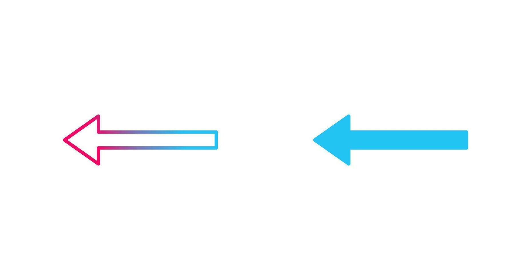 Unique Left Arrow Vector Icon