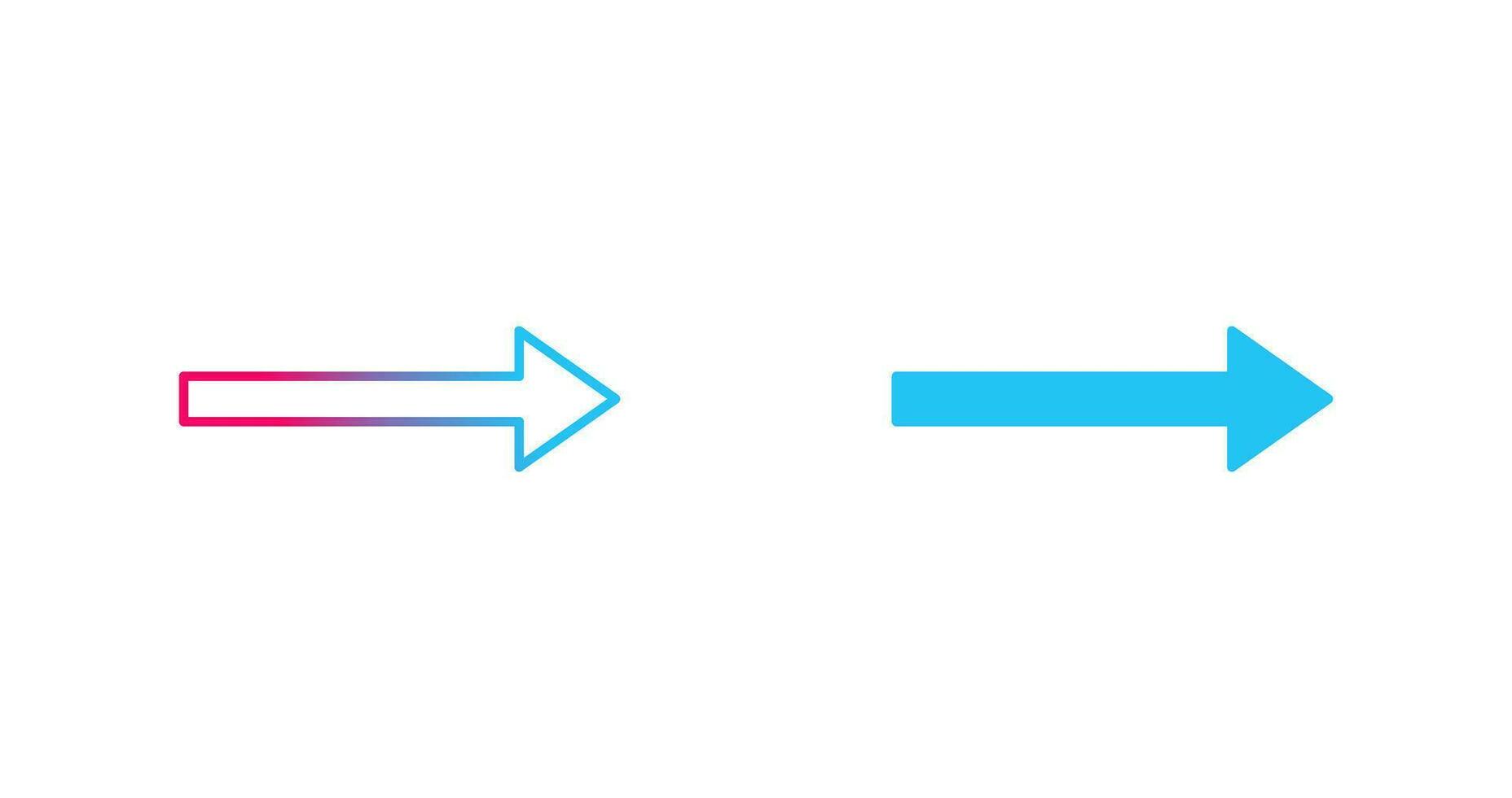 Unique Right Arrow Vector Icon