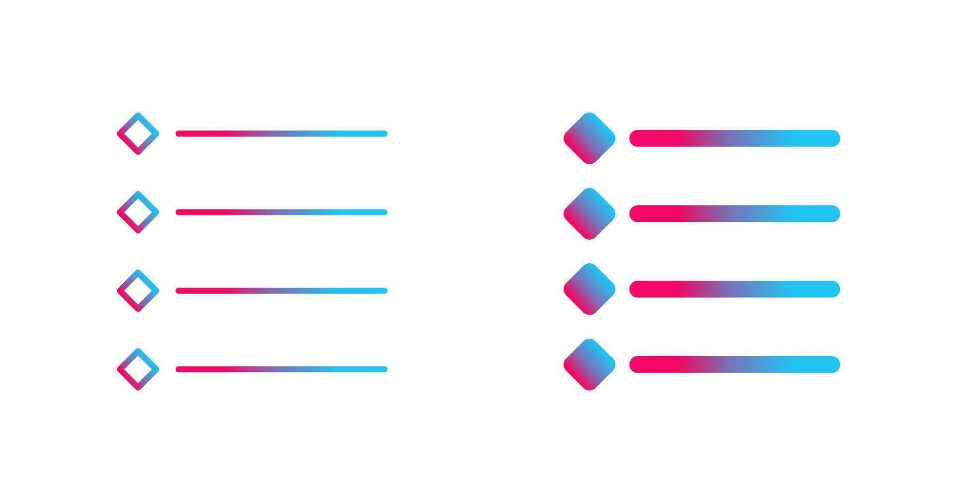 Unique Bulleted list Vector Icon