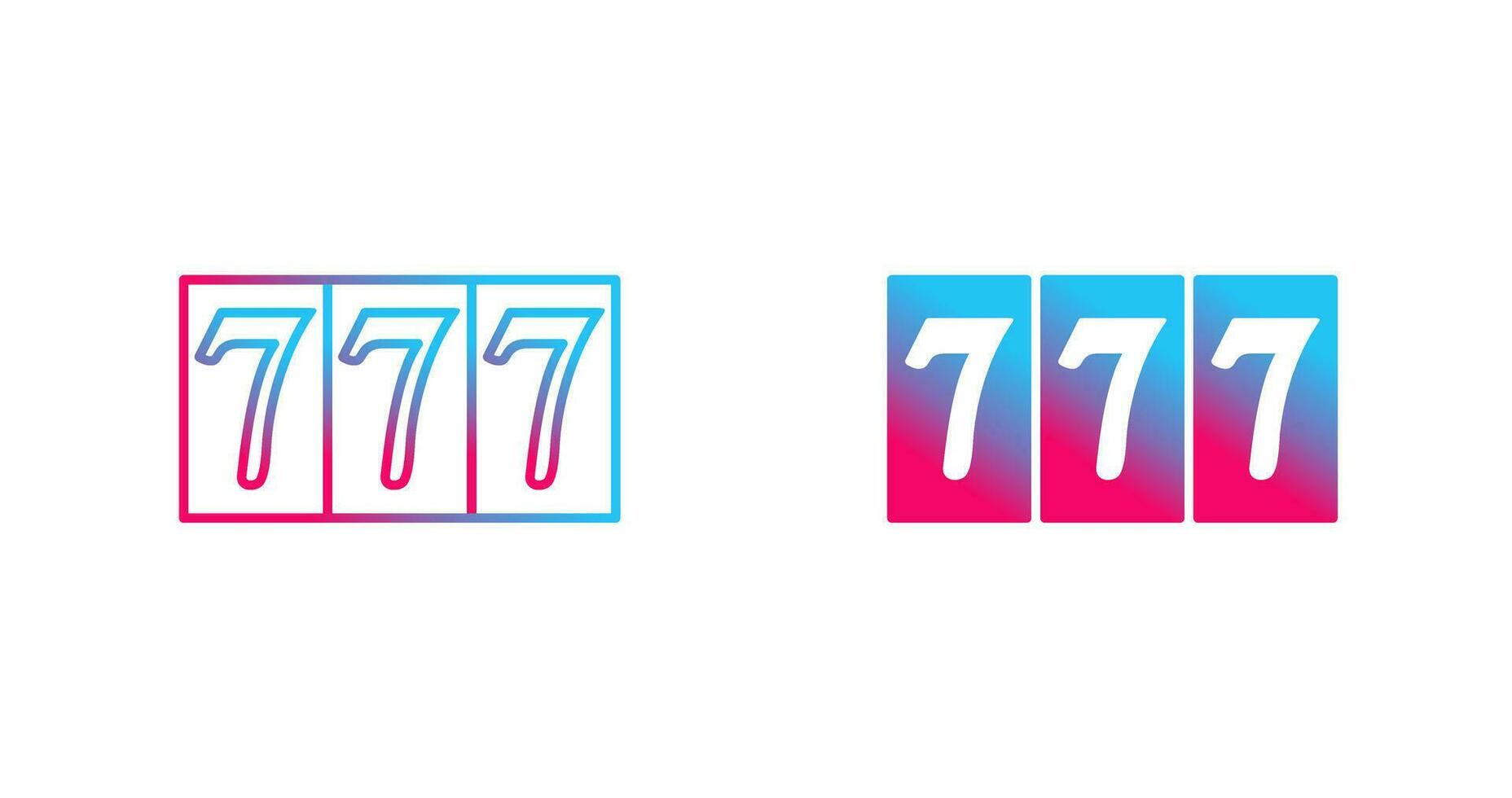 Triple Sevens Vector Icon