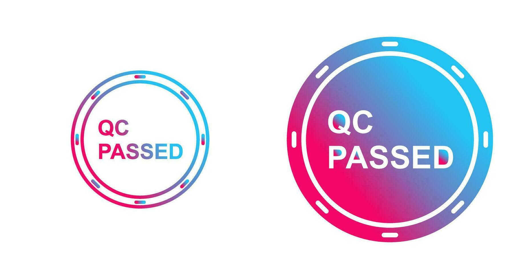 Unique QC Passed Vector Icon