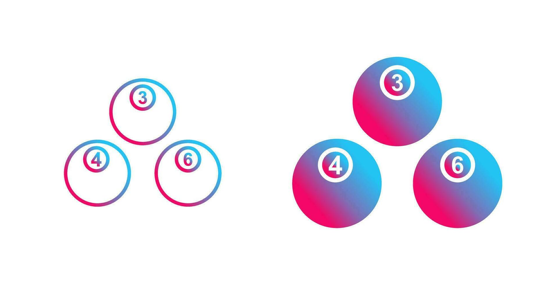 Unique Snooker Balls Vector Icon