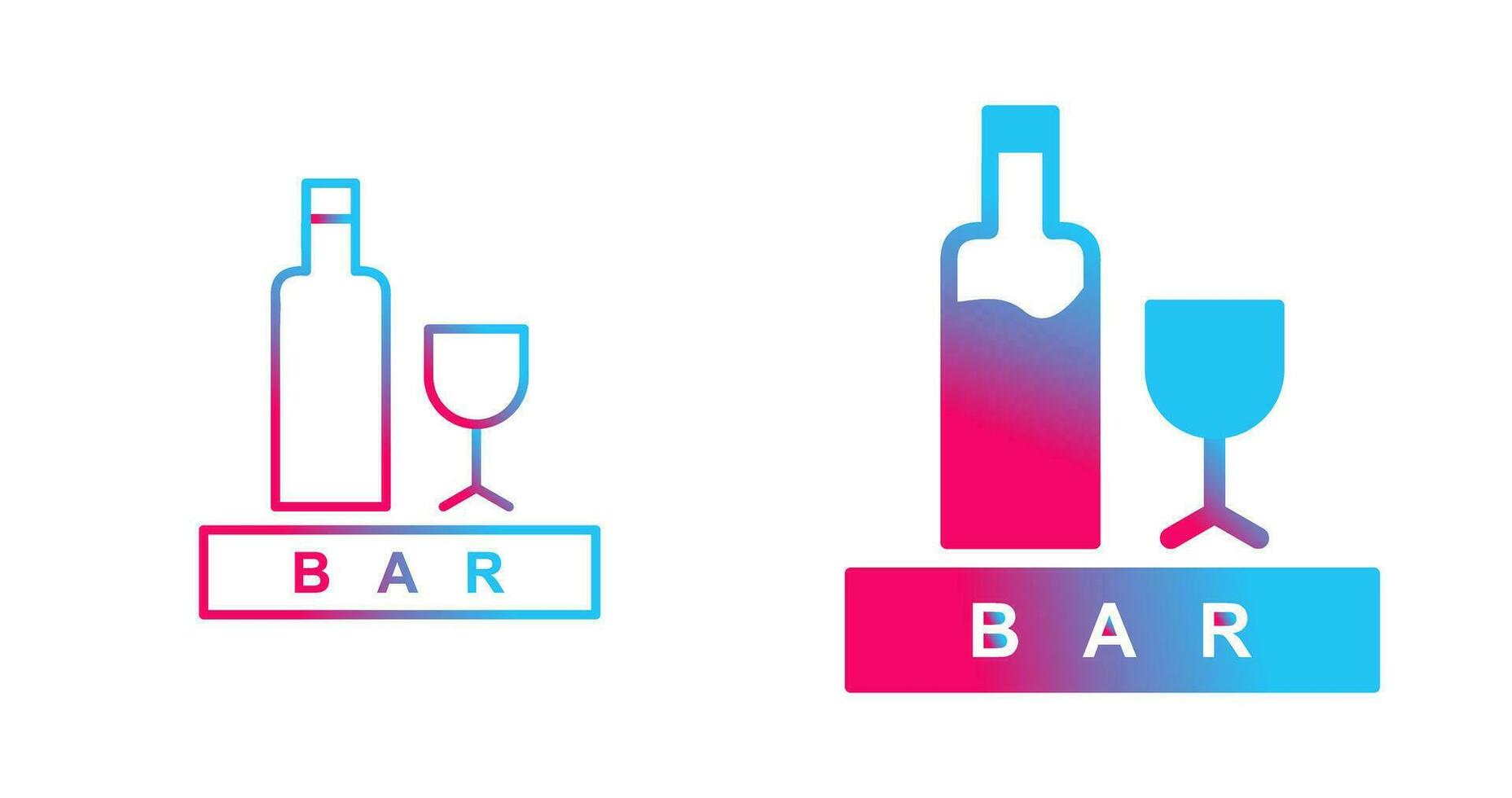 Unique Bar Sign Vector Icon