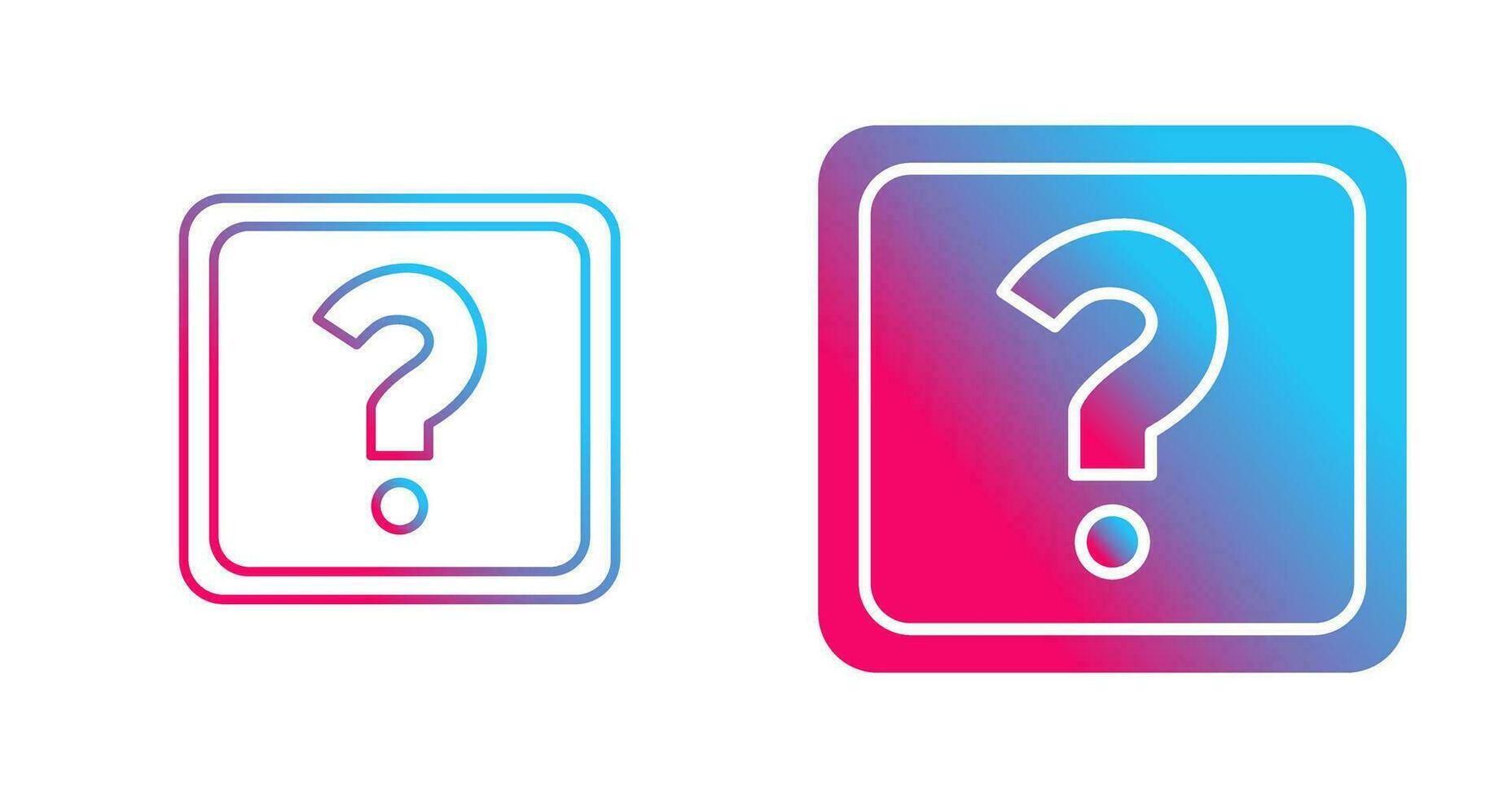 Unique Question Mark Vector Icon