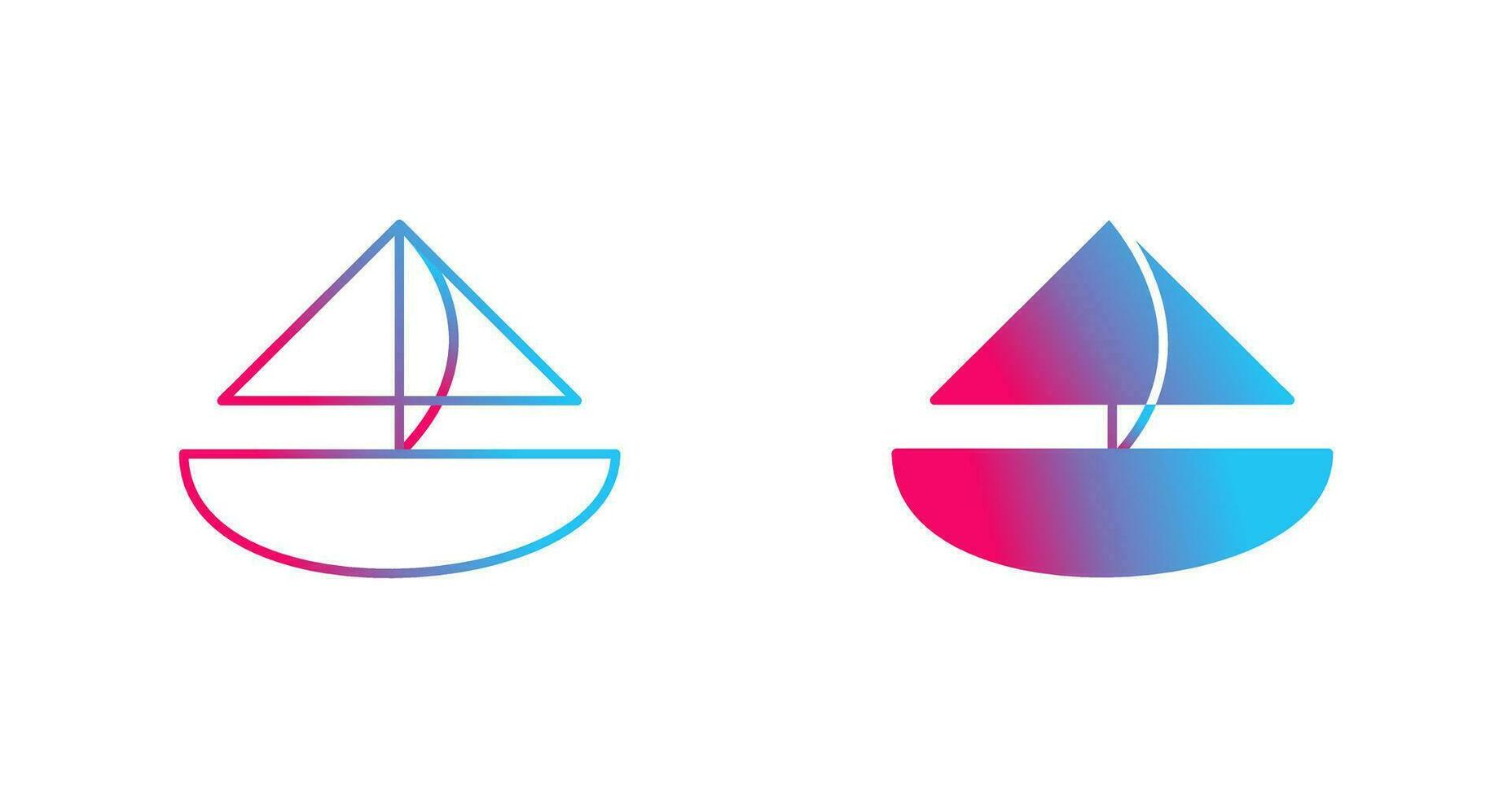 Small Yacht Vector Icon