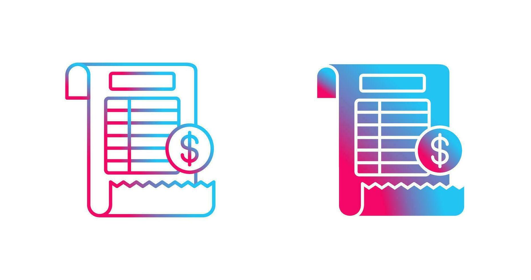 Bill Vector Icon