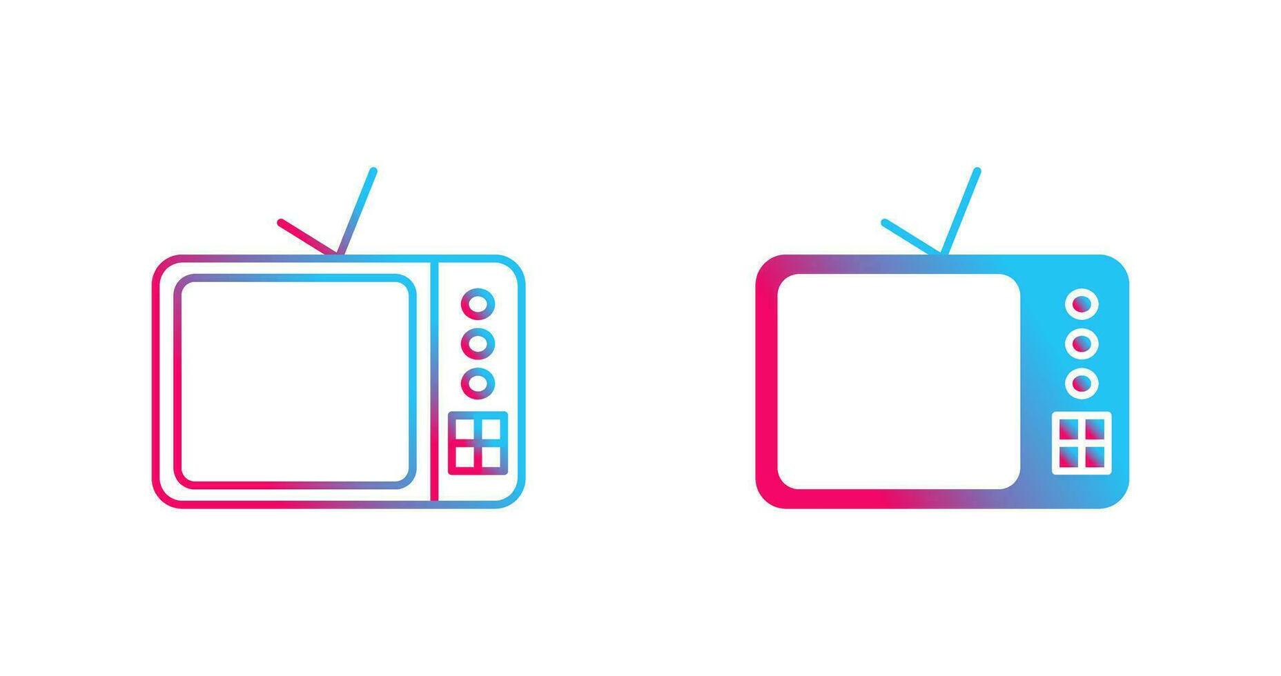 TV Set Vector Icon